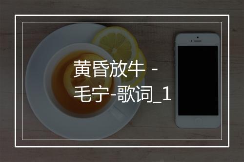 黄昏放牛 - 毛宁-歌词_1