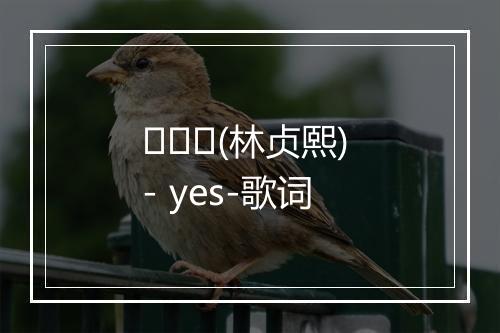 임정희(林贞熙) - yes-歌词