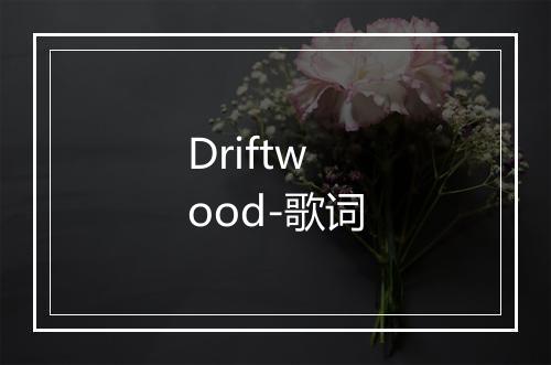 Driftwood-歌词