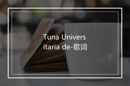 Tuna Universitaria de-歌词