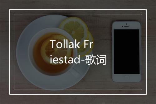 Tollak Friestad-歌词