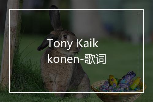 Tony Kaikkonen-歌词