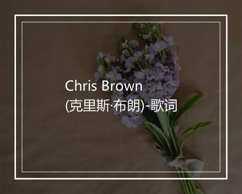 Chris Brown (克里斯·布朗)-歌词