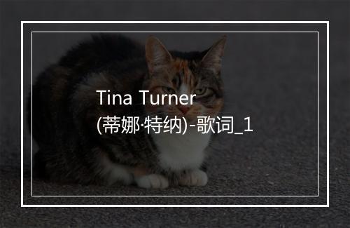 Tina Turner (蒂娜·特纳)-歌词_1