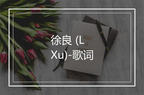 徐良 (L Xu)-歌词