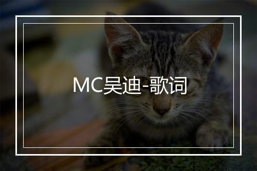 MC吴迪-歌词