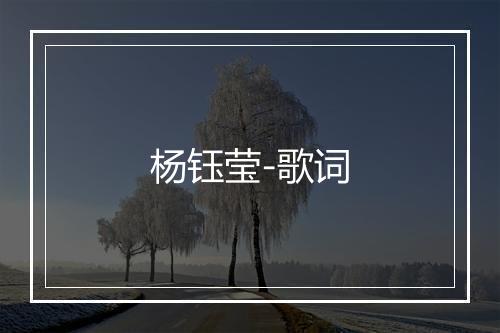 杨钰莹-歌词