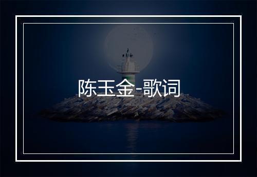 陈玉金-歌词