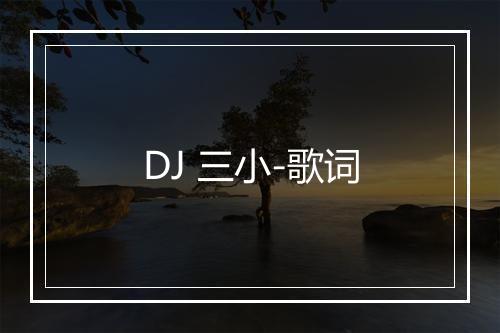 DJ 三小-歌词