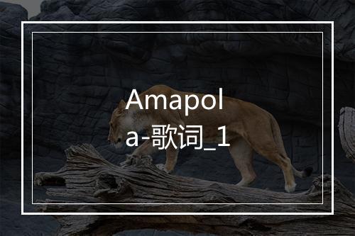 Amapola-歌词_1