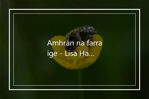 Amhrán na farraige - Lisa Hannigan-歌词