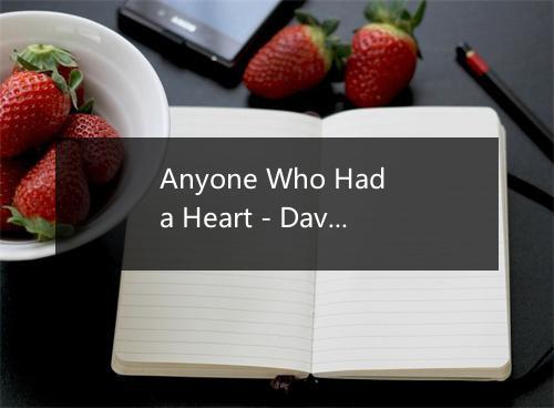 Anyone Who Had a Heart - David Gurland-歌词