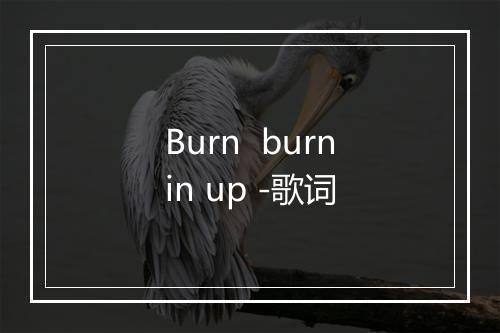 Burn  burnin up -歌词