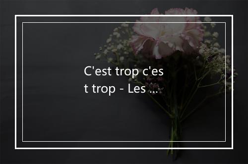 C'est trop c'est trop - Les Charlots-歌词