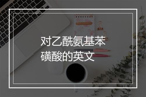 对乙酰氨基苯磺酸的英文