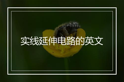 实线延伸电路的英文