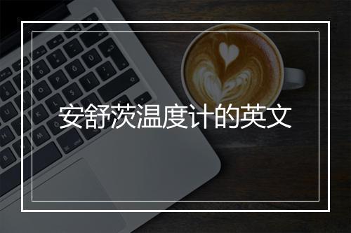 安舒茨温度计的英文