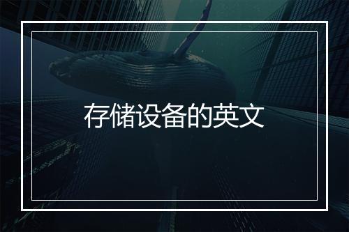 存储设备的英文