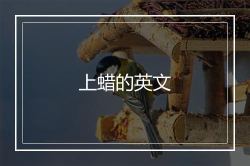 上蜡的英文