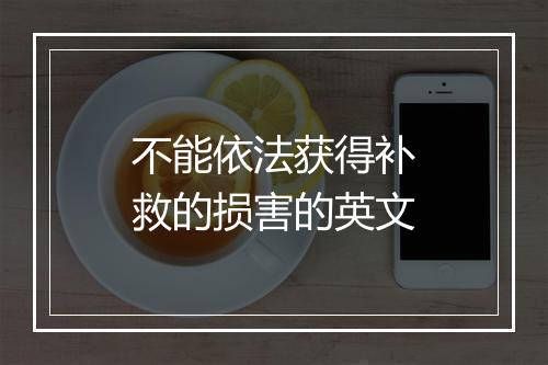 不能依法获得补救的损害的英文