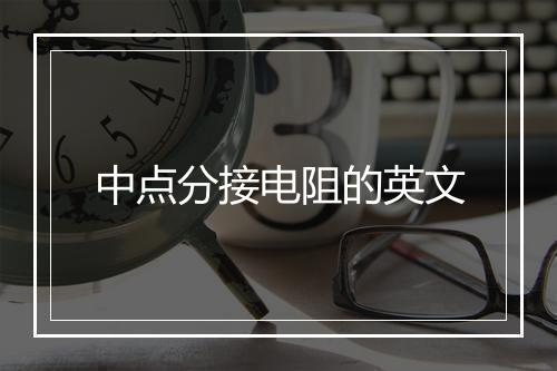 中点分接电阻的英文