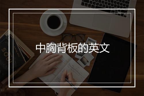 中胸背板的英文