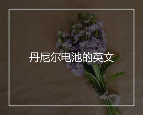 丹尼尔电池的英文