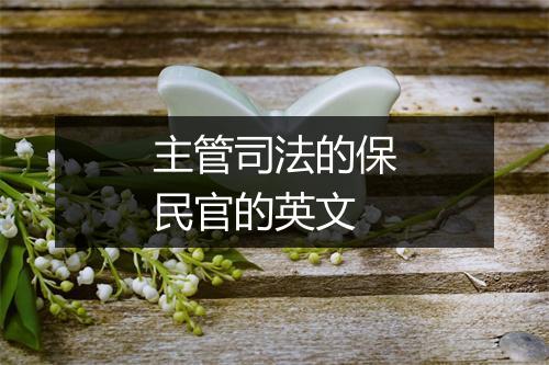 主管司法的保民官的英文