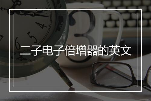 二子电子倍增器的英文