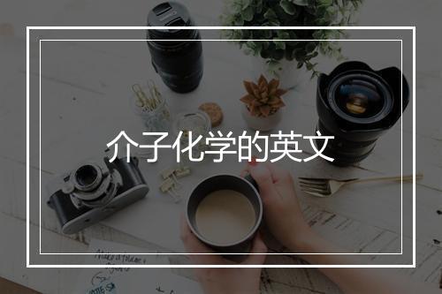 介子化学的英文