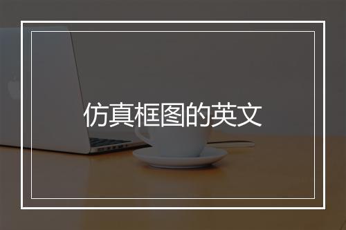 仿真框图的英文