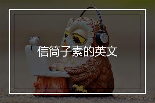 信筒子素的英文