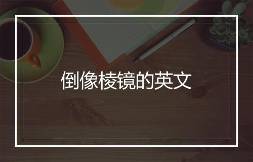 倒像棱镜的英文