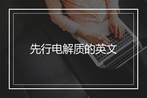 先行电解质的英文