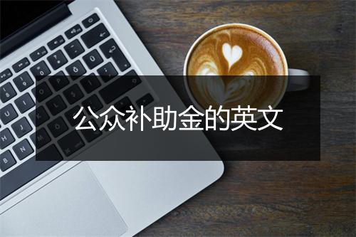 公众补助金的英文