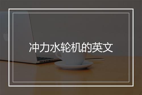 冲力水轮机的英文