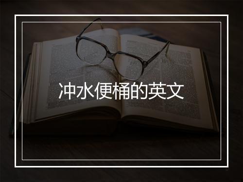 冲水便桶的英文