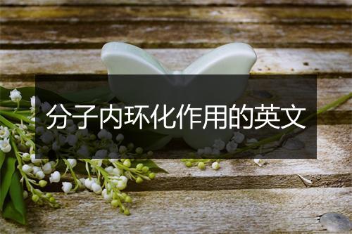 分子内环化作用的英文