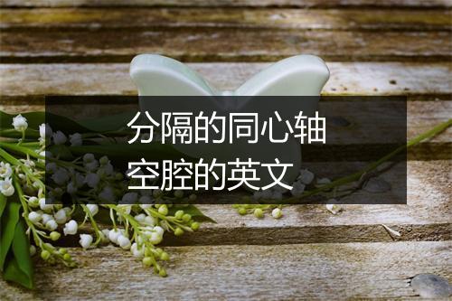 分隔的同心轴空腔的英文