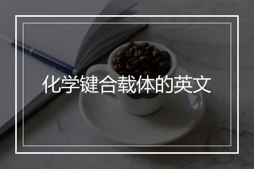 化学键合载体的英文