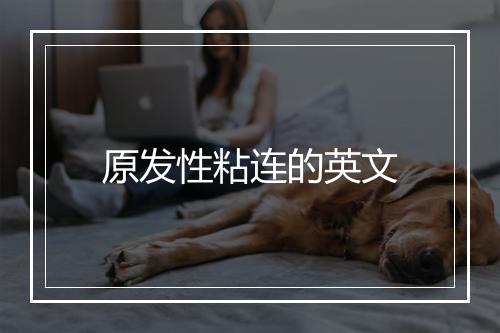 原发性粘连的英文