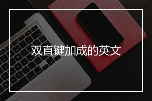 双直键加成的英文