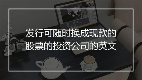 发行可随时换成现款的股票的投资公司的英文