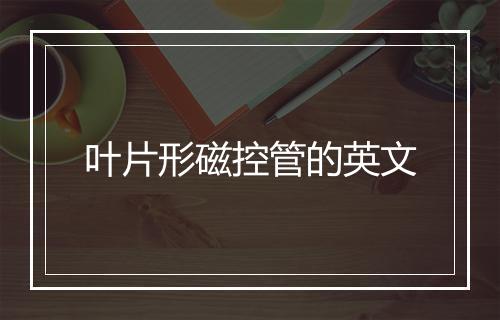 叶片形磁控管的英文