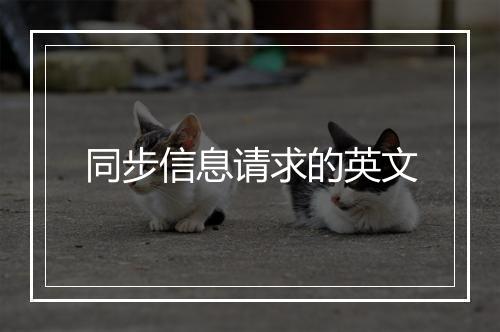 同步信息请求的英文