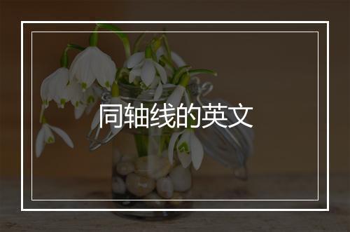 同轴线的英文