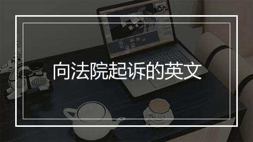 向法院起诉的英文