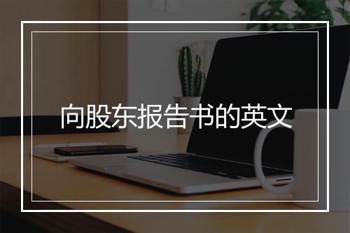 向股东报告书的英文