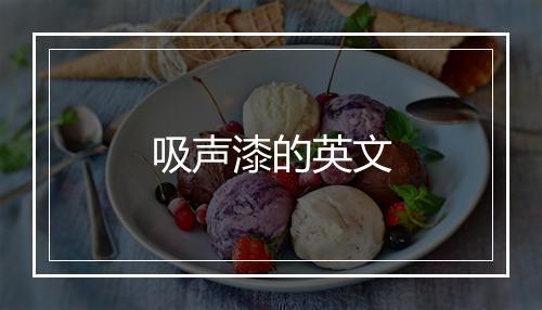 吸声漆的英文