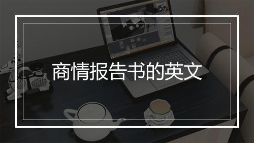 商情报告书的英文